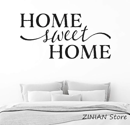 Yaonuli Dulce Hogar Vinilo Pared Arte Pegatina Pasillo Vestibulo Salon Decoracion Pais Hogar Pared Calcomania Extraible87x43cm Amazon Es Hogar