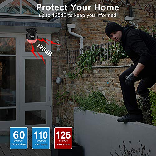 RISWOND Motion Sensor Alarm, 328Ft Wireless Infrared Home Security