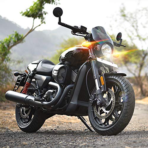 Miniclue 2-Inch White/Amber Switchback 1157 LED Front Turn Signal Light Bulbs For Harley Davidson,Full Can-bus No Hyper Flash No Resistor Required Replacements