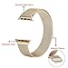 FARSIC Wrist Band for 38mm - Magnet Lock, No Buckle Needed, Soft, Smooth - Stainless Steel Link Bracelet Strap Replacement Wrist Band - Gold