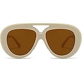 willochra oversized Pilot Sunglasses Women Men Fashion Double beam Wide Legs Sun Glasses Trending Shades UV400 Eyeglasses