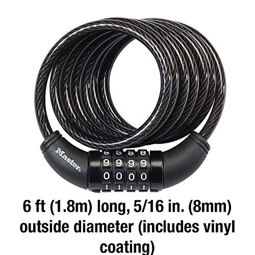 5 Master+Lock+Cable+Combination+8114D