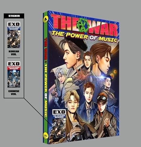 Exo Exo The War The Power Of Music 4th Repackage Korean Ver Cd Graphic Novel Comics Character Cards Double Cards Group Card Manual Random Card K Pop Sealed Amazon Com Music