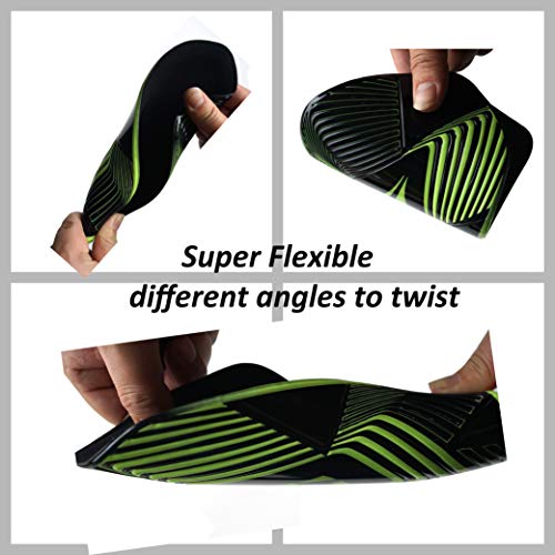Soccer Shin Guards Extreme Armour Foam High Absorbtion Impact Protection with Compression Sleeve,Men Women Fit Height Range 5.9''~6.5''