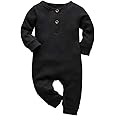 Eghunooy Baby Boy Girl Solid Color One Piece Romper Jumpsuit Outfits Clothes
