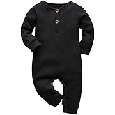 Eghunooy Baby Boy Girl Solid Color One Piece Romper Jumpsuit Outfits Clothes