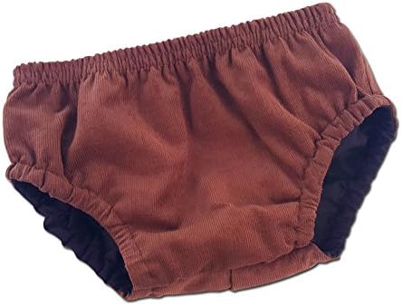 Juxby Kids Baby-Boy's Diaper Cover in Lightweight Chocolate Brown Corduroy-6m