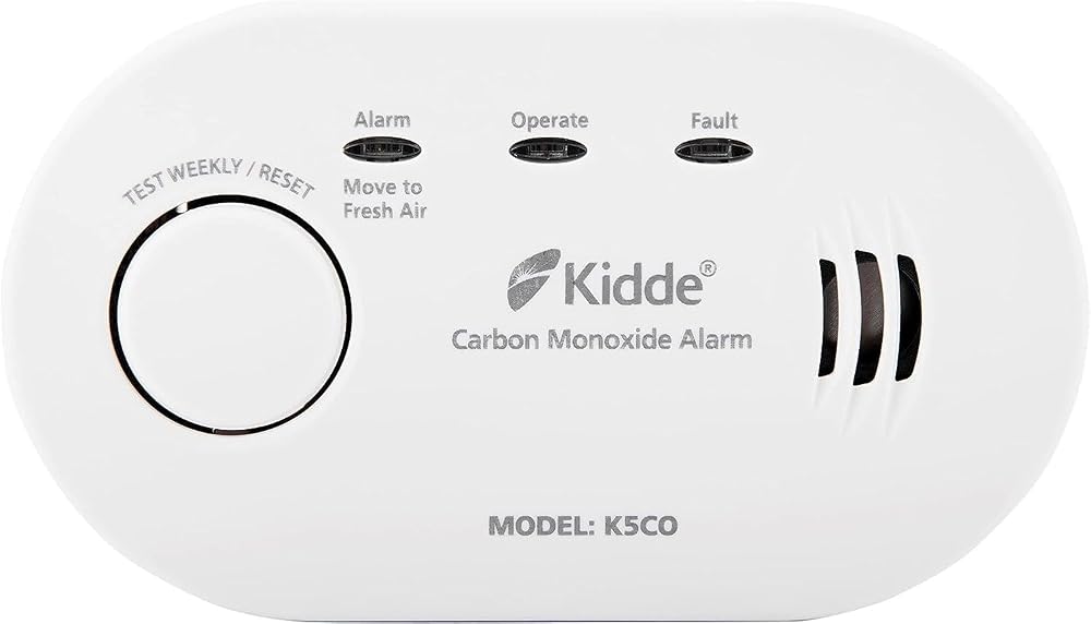 Kidde Carbon Monoxide Alarm with Battery Operation Test Reset LED Indicators