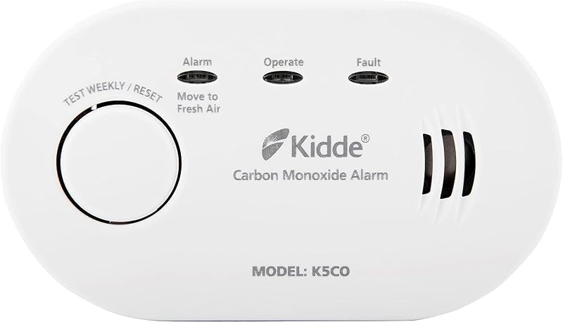 Kidde Carbon Monoxide Alarm with Battery Operation Test Reset LED Indicators