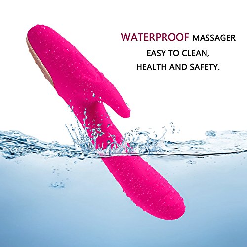 buybuy Wireless Electric Waterproof Wand MassaGer - 30 Speeds Mode - Dual Motors - USB RecharGeable - Powerful but Quiet.（Rose Red） - Thumbnail 2