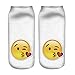 Zmart Funny Chat Emoticon Crew Socks Lovely Facial Expressions Short Socks,Multicoloured,US 5-9