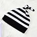 Newborn 4pcs Set Outfit Striped Hoodie with Romper Jumpsuit+ Striped Long Pants and Hat (70(0-3M), Long sleeve)