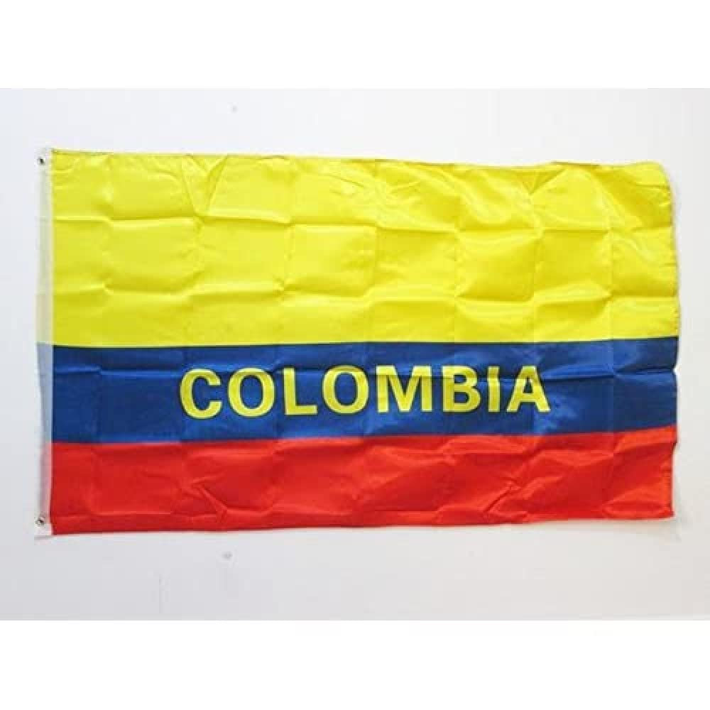 AZ FLAG - Colombia Flag - 3x5 Ft - Satin Colombian Banner with Two Metal Grommets - Fade Resistant - Bright Colors - 3' x 5' Feet - 150x90 Cm