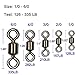 Rolling Barrel Fishing Swivel Black Nickle Fishing Hook Line Connector Fishing Tackle Accessories 30LB to 335LB 50-100pcs
