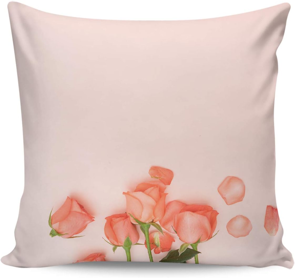 Amazon Com Our Wings Pink Rose Petal Decorative Square Throw