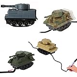 Wenasi 1PCS Inductive Tank Car Follow Any Drawn Line Magic Pen Toy Pre-school Car Bus Model Educational Toy for Kids (Random Color)