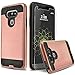 LG G5 Case, Circlemalls 2-Piece Style Hybrid Shockproof Case With [HD Screen Protector] And Touch Screen Pen For LG G5 (Rose Gold)