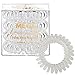 Kitsch Mega Spiral Hair Ties for Women - Waterproof Ponytail Holders | Stylish Phone Cord Hair Coils for Teens & Girls | Thick & Thin Hair, 4 Pc Clear