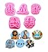 Large Forest Woodland Animals Fondant Cake Decorating Molds Wild Zoo Silicone Mold for Chocolate Candy Gum Paste Clay Sugar Craft Cupcake Topper Supplies-Monkey 、Rabbit、Elephant、Giraffe、Lion(set of 5)