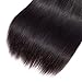 Anknia Brazilian Virgin Hair Straight 3 Bundles Deals 14 16 18 Inch Good Cheap 8A 100% Unprocessed Remy Human Hair Extensions Mink Brazilian Hair Weave Bundles Weft Natural Black Color