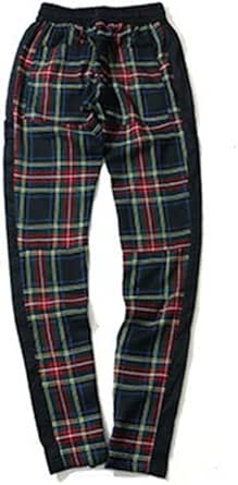 Amazon.com: Pantalones escoceses celosía joggers pantalones de chándal de  los hombres vintage Hip-Hop correa con cremallera cuadros, S : Ropa,  Zapatos y Joyería