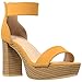 SOBEYO Womens Platform Sandals Open Toe Ankle Strap Chunky Block Heel Shoes Yellow SZ 8