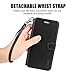 iPhone 6s Plus / 6 Plus Case, TUCCH Leather Wallet Phone Case [Card Slot] [Flip] [Wallet] [Stand] [Wrist Strap] Carry-All Case for Apple iPhone 6 Plus / 6s Plus (5.5 Inch), Black