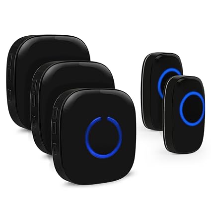 Drahtlose Funkklingel Set, ELEPOWSTAR IP55 Wasserdicht Kabellose Türklingel, Wireless Doorbell, Tür Klingel für Haus/Büro/Gar