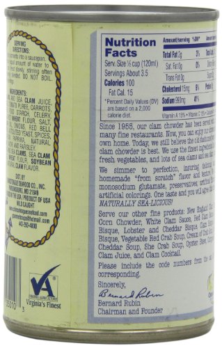 Chincoteague Seafood Manhattan Clam Chowder, 15-Ounce Cans (Pack of 12) - Thumbnail 5