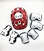 ASIBT Kid's Skateboard Helmet Sets Cycling Roller Skating Helmet Elbow Knee Pads Wrist Sport Safety Protective Guard Gear Set for Children of age 3-8 years old (Red)
