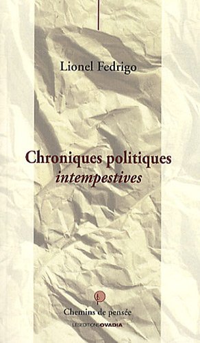 Chroniques politiques intempestives