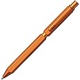 RHODIA 9340C - 3 in 1 scRipt Multipen 2 Ballpoint Pens 0.5 mm Black & Red + 1 Graphite Mechanical Pencil 0.5 mm - Hexagonal Body in Orange Brushed Aluminium - Refillable - Eraser Under the Push Button