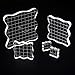 Hestya 5 Pieces Acrylic Stamp Blocks Set with Grid Lines for Scrapbooking Crafts Making, Transparent, 4 Sizes