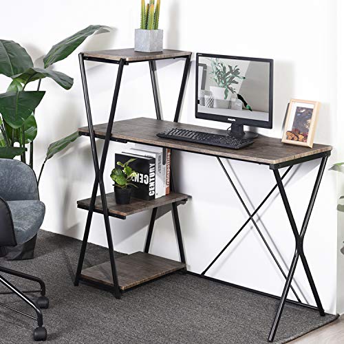 3 GreenForest+Bookshelf+Industrial+Computer+Workstation