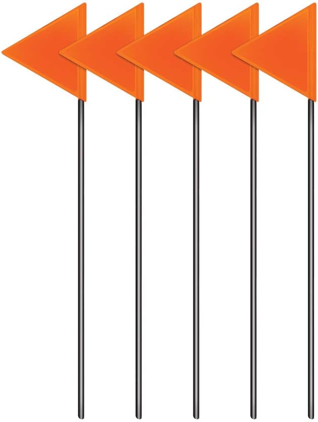 The Big Cheese Hi-Vis Mole Trap Marker -5-Pack. Stainless Steel Spike with UV Light Resistant Plastic Flag - Image 3