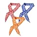 The Elixir Sports PGA Cooling Bandana Cool Scarf Neck Wrap for Running Fishing Hiking Riding - Chill Evaporative Cooling Scarf (3 Piece), Blue/Red/Orange