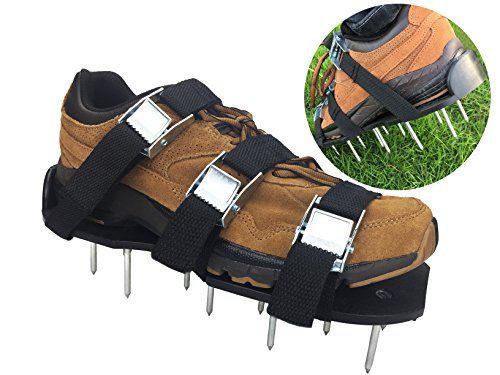 Cakie Professional Heavy Duty Lawn Aerator Shoes, 3 Adjustable Straps and Zinc Alloy Buckles, Free Extra Spikes, Universal Size That Fits All, for a Greener and Healthier Garden or Yard. - Thumbnail 7