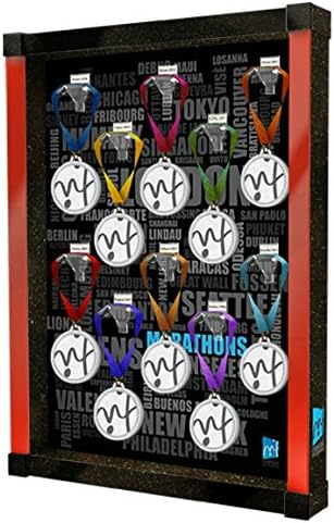 Medal In Frame Black Marathon Cities/Limited/Medals/medagliere Wall Rack/10 Medals