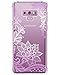 Casetego Compatible with Galaxy Note 9 Case,Clear Soft Flexible TPU Case Rubber Silicone Skin with Flowers Floral Printed Back Cover for Samsung Galaxy Note 9-Purple Flower