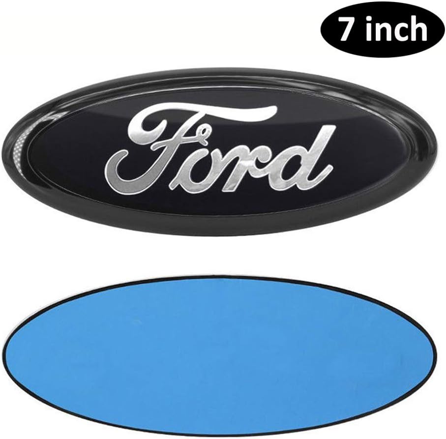 7 Inch Ford Emblem, Ford Front Grille Tailgate Emblem 3D Oval 3M Double Side Adhesive Tape Sticker Badge for Ford Escape Excursion Expedition Freestyle F150 F250 F350