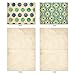 The Best Card Company - 10 Colorful Blank Note Cards with Envelopes (4 x 5.12Inch) - Assorted Boxed Set - Watercolor Tiles M6685OCB