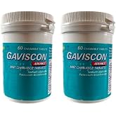 Gaviscon Advance Peppermint Chewable Tablets 60 Count 2 Pack | UK version