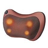 Back Neck Massager Deep Kneading Shiatsu Heated Massage Pillow for Lower Back Shoulder Body Lumbar Foot Car Home Office Travel Use