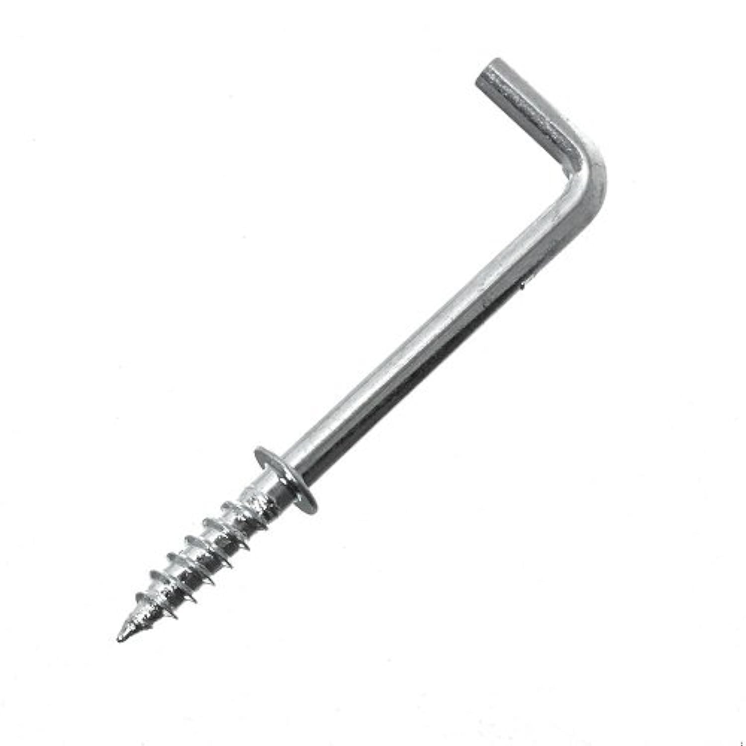 10 Pack of 50mm 2" L-Shaped Hooks – Heavy Duty Metal Hook Screws for Home, Office & Outdoor Use – Ideal for Hanging, Storage & Organisation