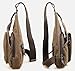 CuteMe Men's Small Canvas Military Messenger Shoulder Travel Hiking Bag Backpack (Brown)