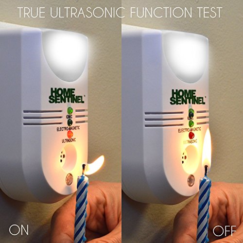 Aspectek Home Sentinel 5 in 1- Rodents Pest Control Insect and Rodent Repeller - Ultrasonic, Electromagnetic Repeller with Ionizer and Automatic Night Light
