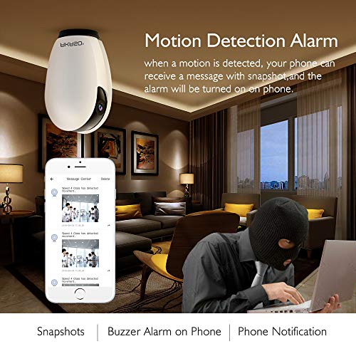 AKASO WiFi Camera Pet Camera, Home Security Camera Work with Alexa