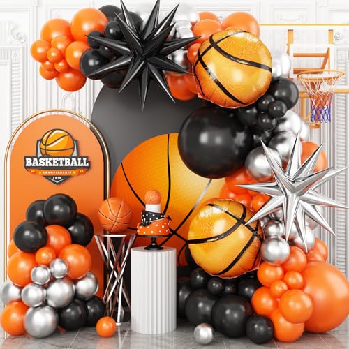 Basketball Balloon Arch Kit Explosion Star Foil