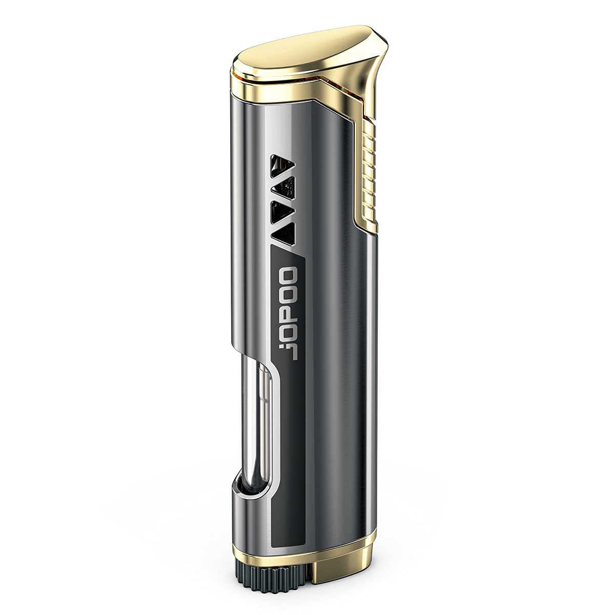 JOPOO Windproof Jet Flame Turbo Torch Lighter Butane Refillable (Sold Without Gas)