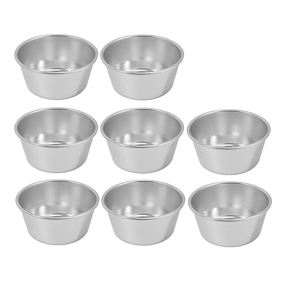 MVOSJFIE 8 Pieces Individual Molds Pudding Molds Cups Mini Chocolate Molten Pans Non-Stick Cupcake Cake Cookie Pudding Mold
